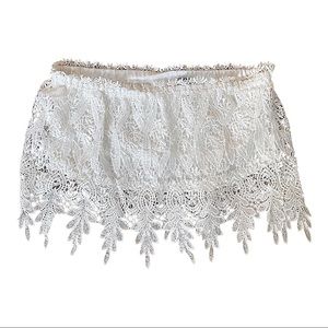 White lace crop top